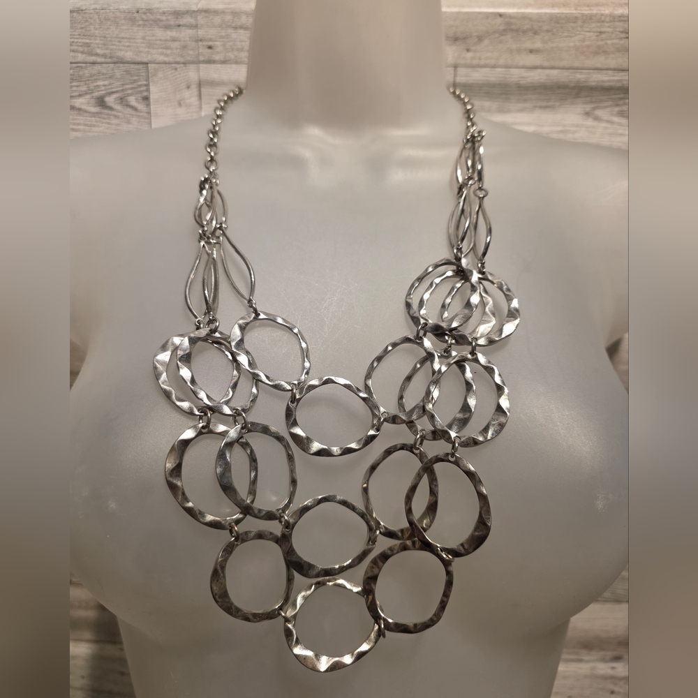 Elegant Silver Statement Necklace